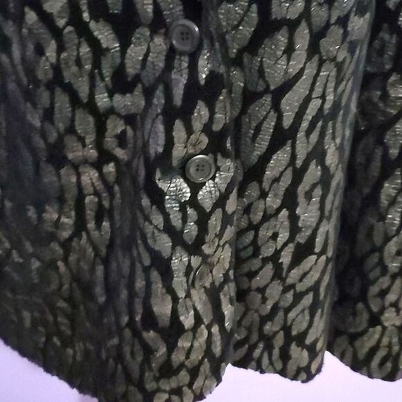 HOST PICK Bamboo Traders Black Leopard Print Boxy Long Sleeve Jacket - Picture 3 of 9